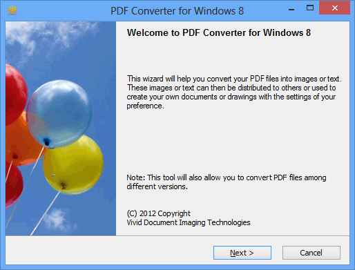 Windows 8 PDF Converter