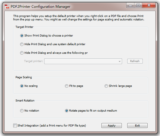 pdf to printer configuration tool
